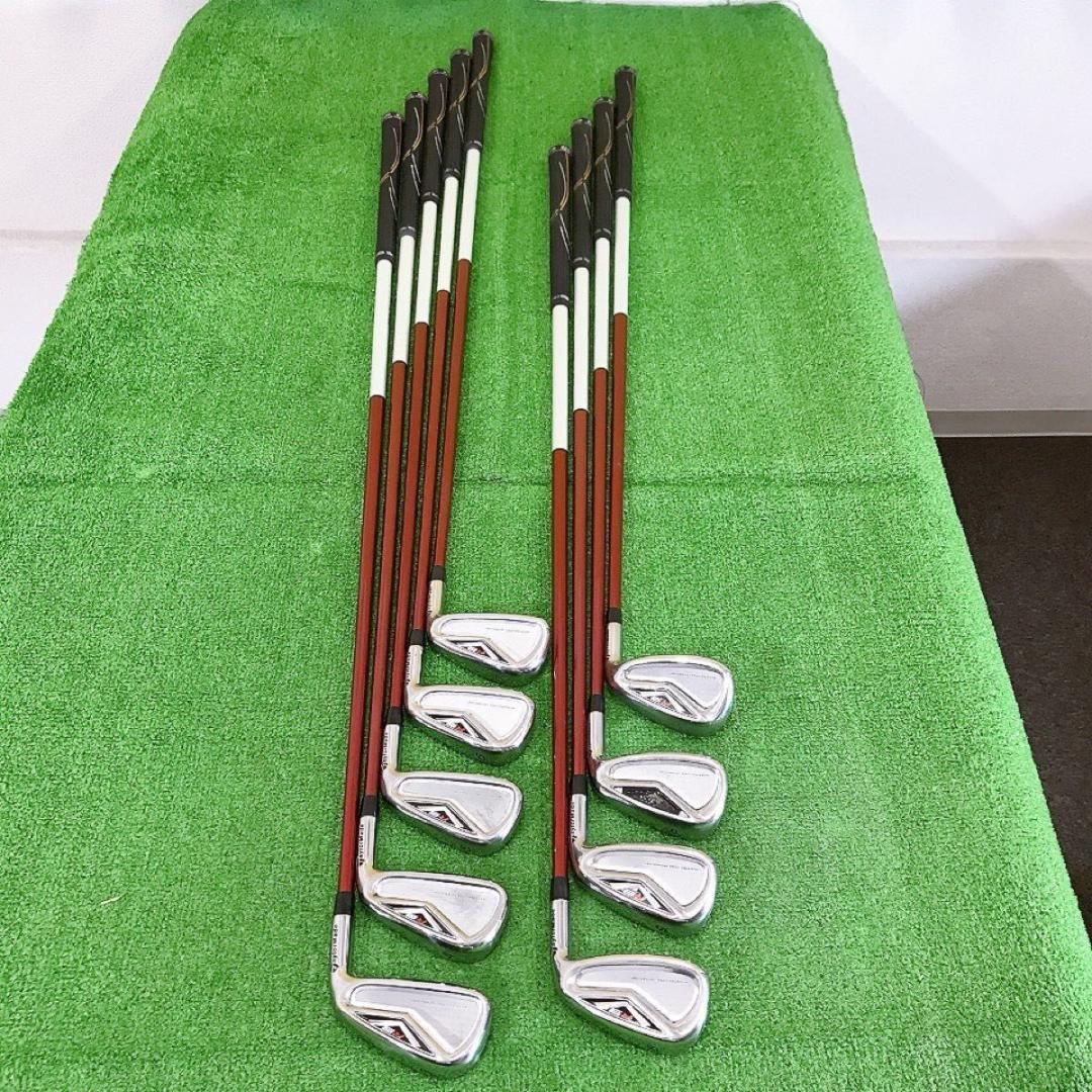 チ35☆テーラーメイド R9 豪華9本アイアンセット S Motore60メンズ