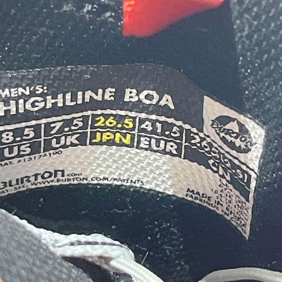 BURTON バートンHighline（ハイライン）BOA 26.5cm