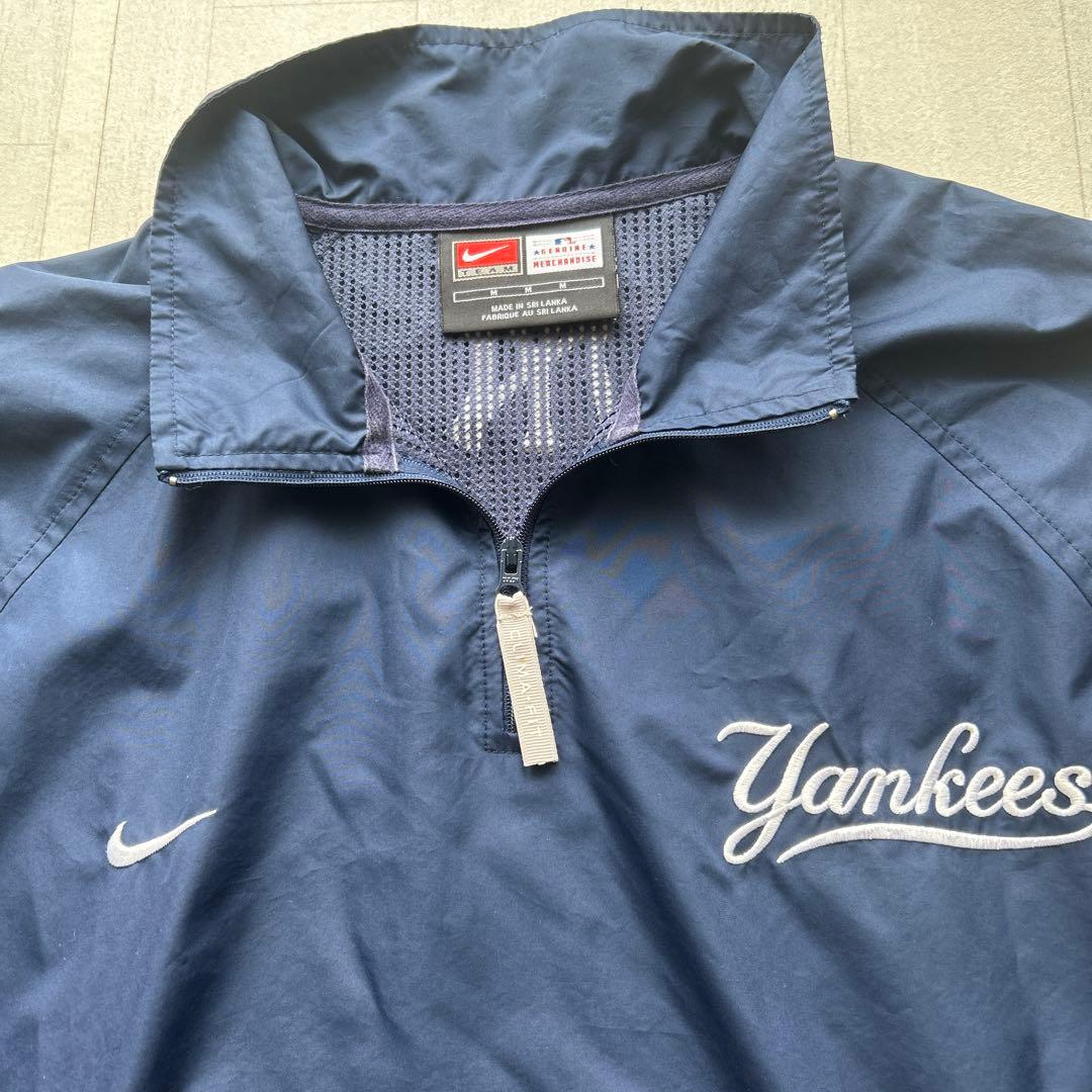 Nike Yankees ハーフジップジャケット プルオーバー M ネイビー 野球