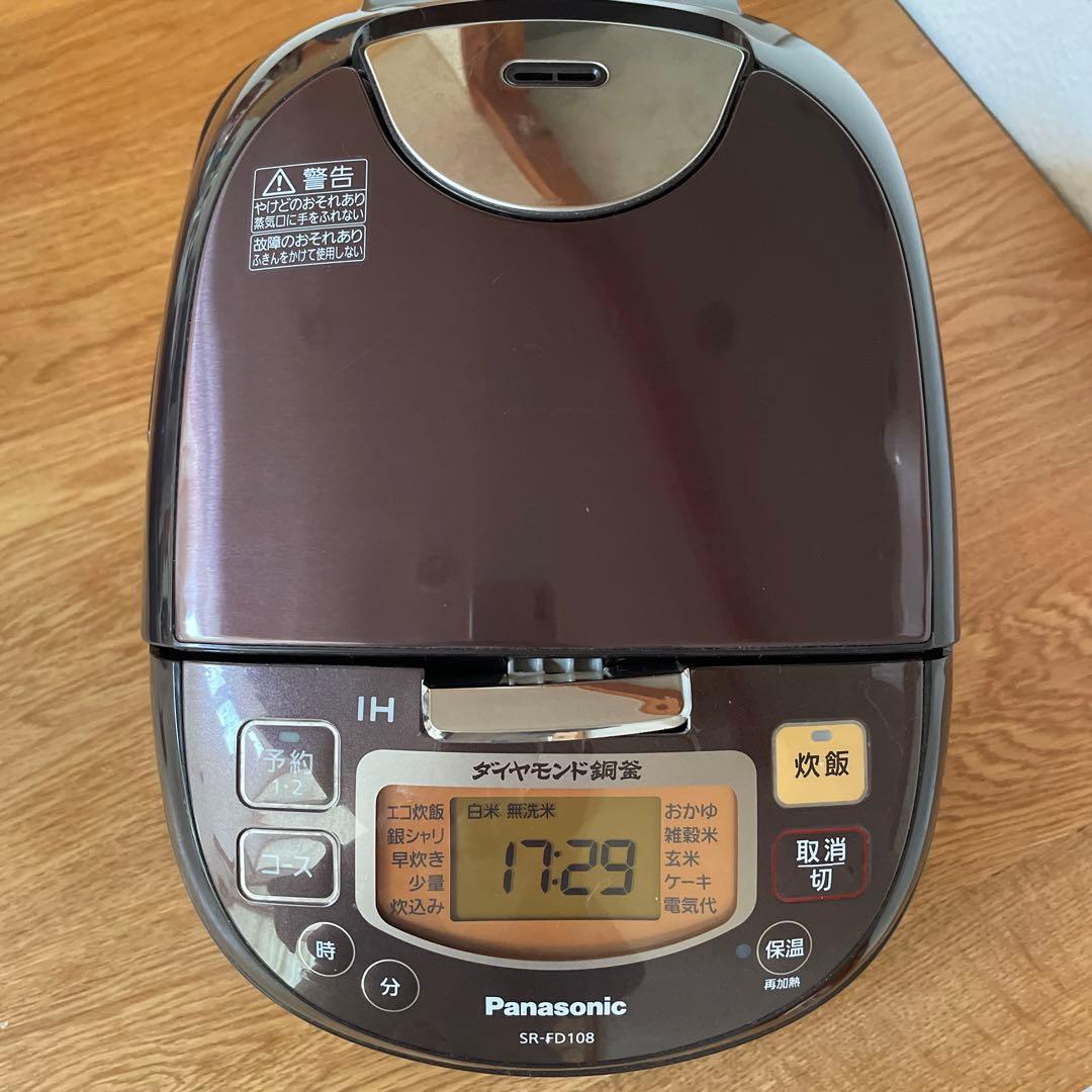 パナソニック IH炊飯器 5.5合炊き SR-FD108 ダイヤモンド銅釜 - メルカリ