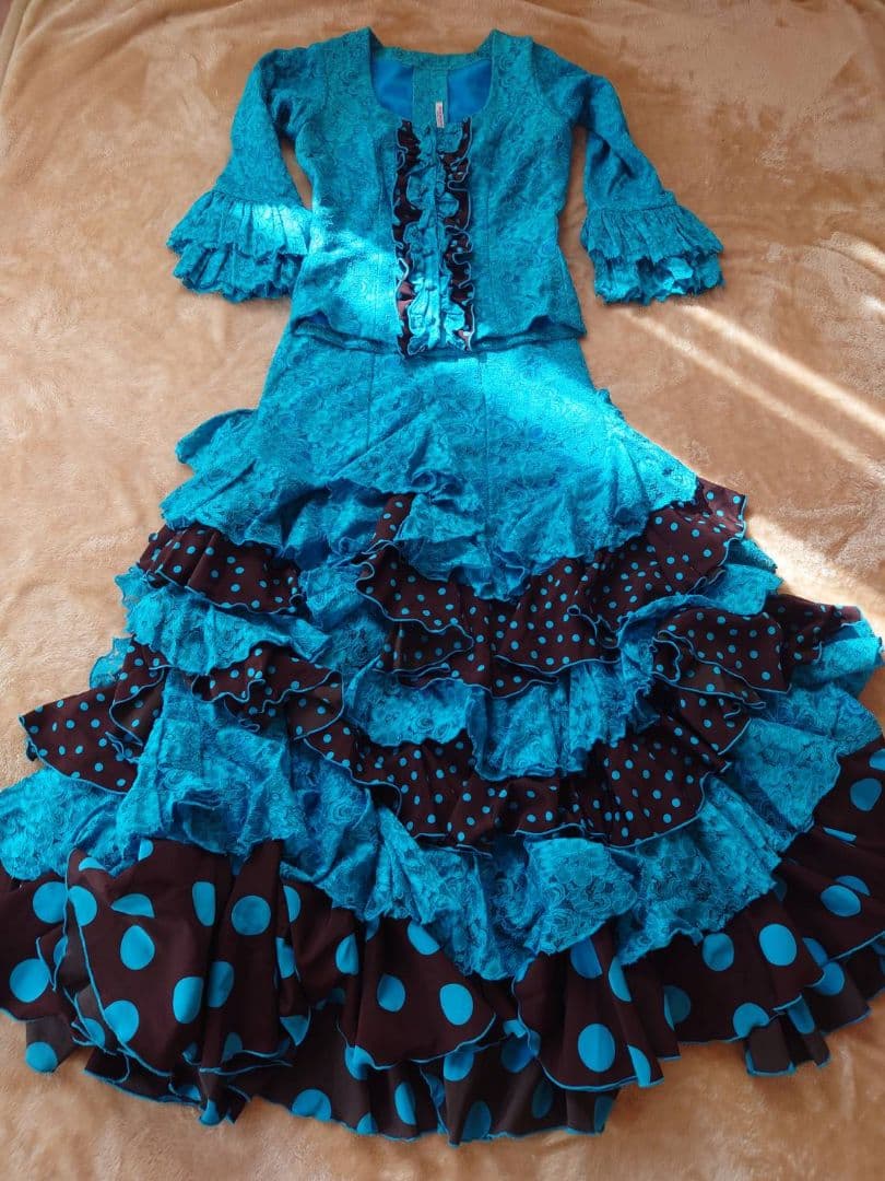 イベリア　フラメンコ衣装　　ツーピース　１点物 イベリア フラメンコ衣装 ツーピース 1点物 【公式通販】