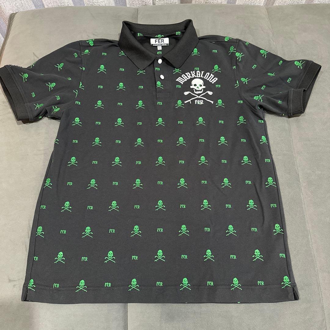 ✴︎美品✴︎MARK & LONA スカルデザイン ポロシャツ MARK & LONA スカル ポロシャツ ホワイト 半袖 ゴルフウェア - メルカリ