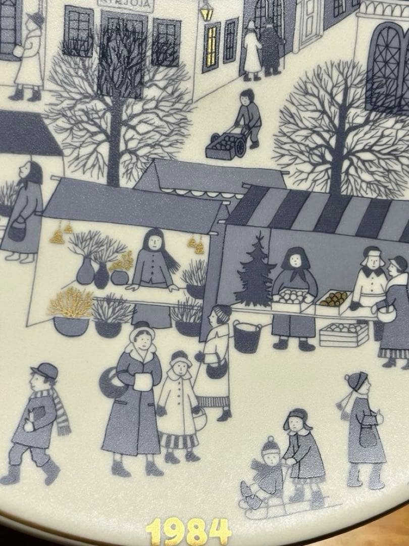 ARABIA ウオシッキネン 1984年クリスマスプレート(イヤープレート)②