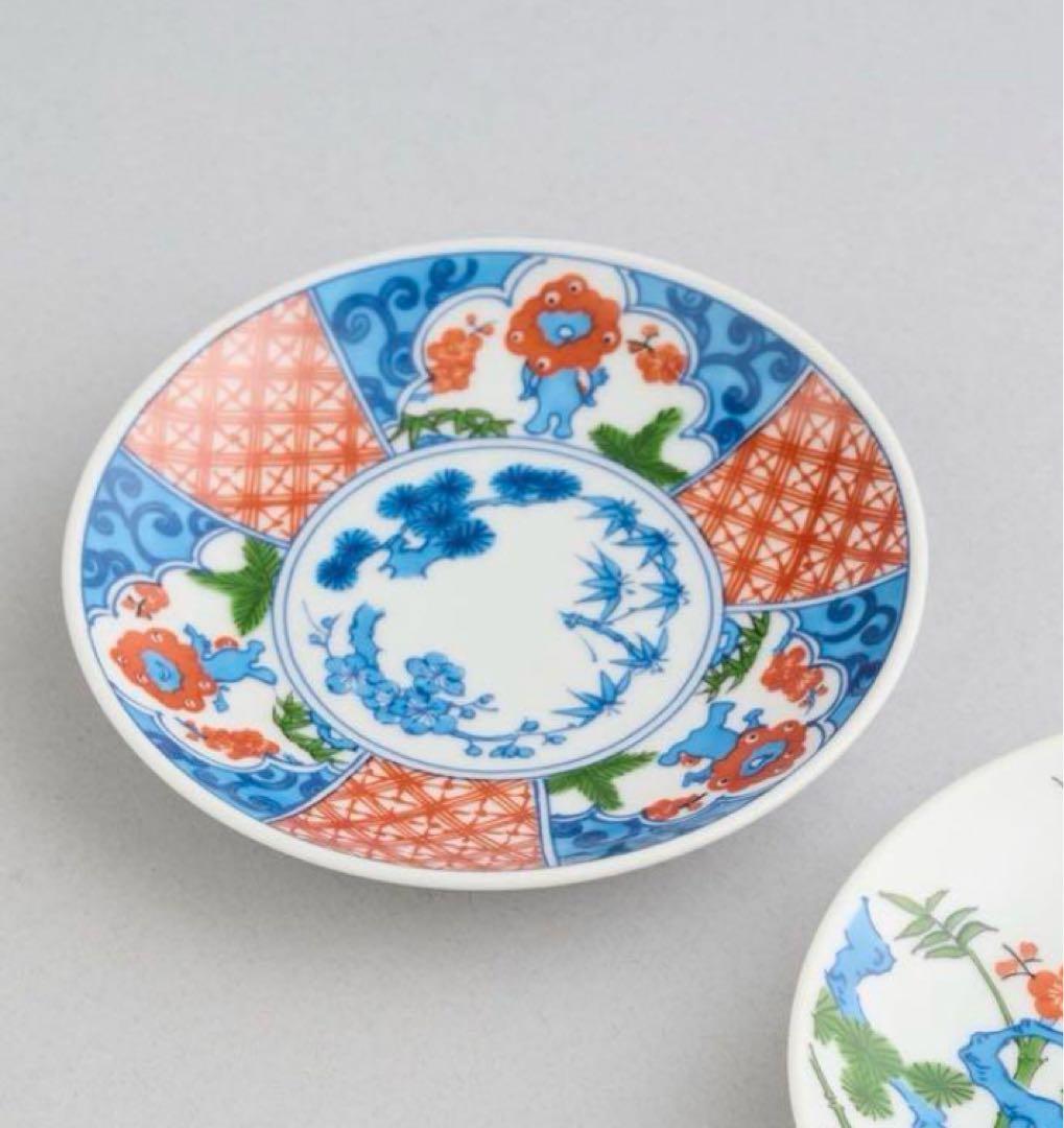 新品 関西万博限定 ミャクミャク豆皿 色絵間取 中川政七商店 有田焼