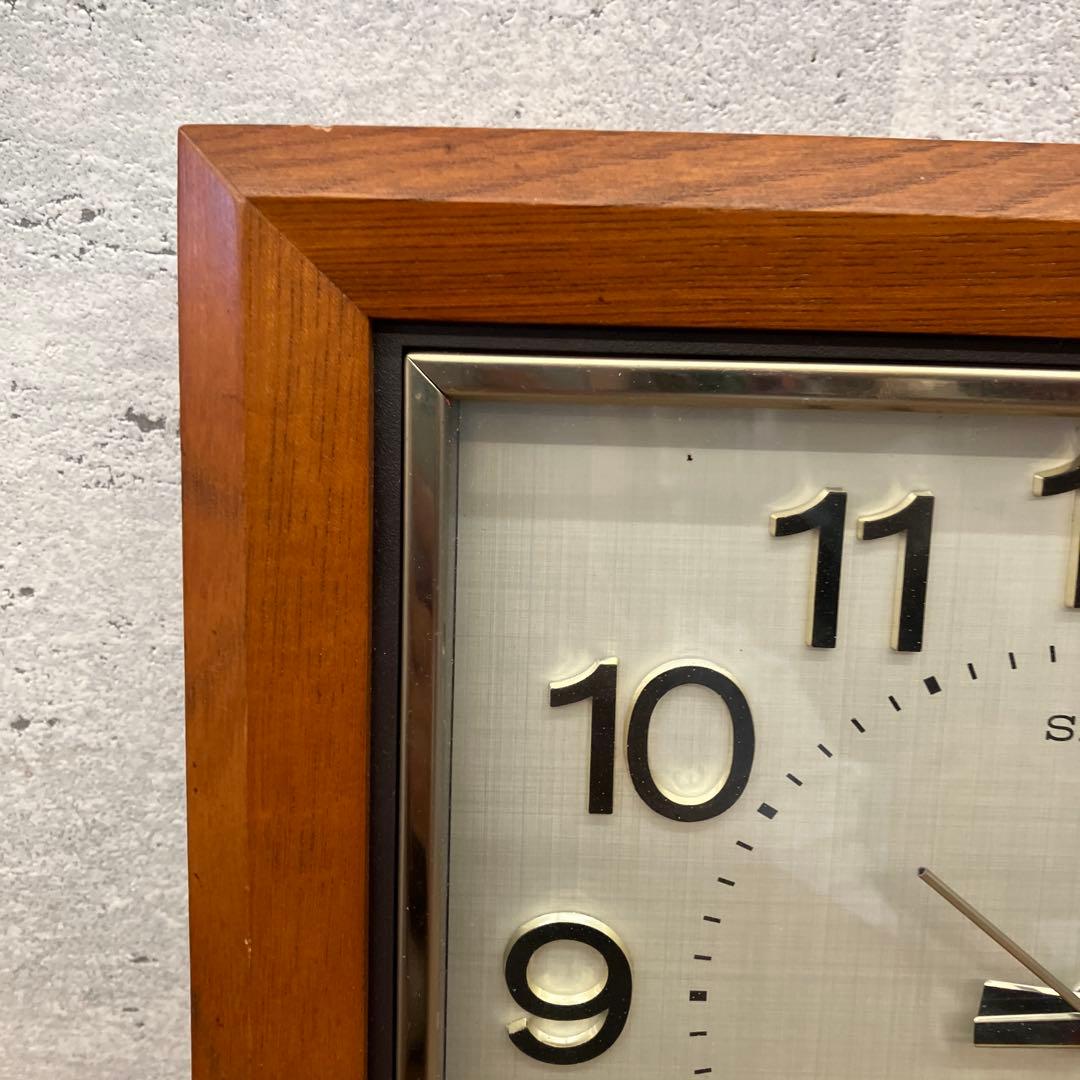 昭和レトロ セイコー クオーツ QB501B スクエア型 壁掛け時計 掛時計