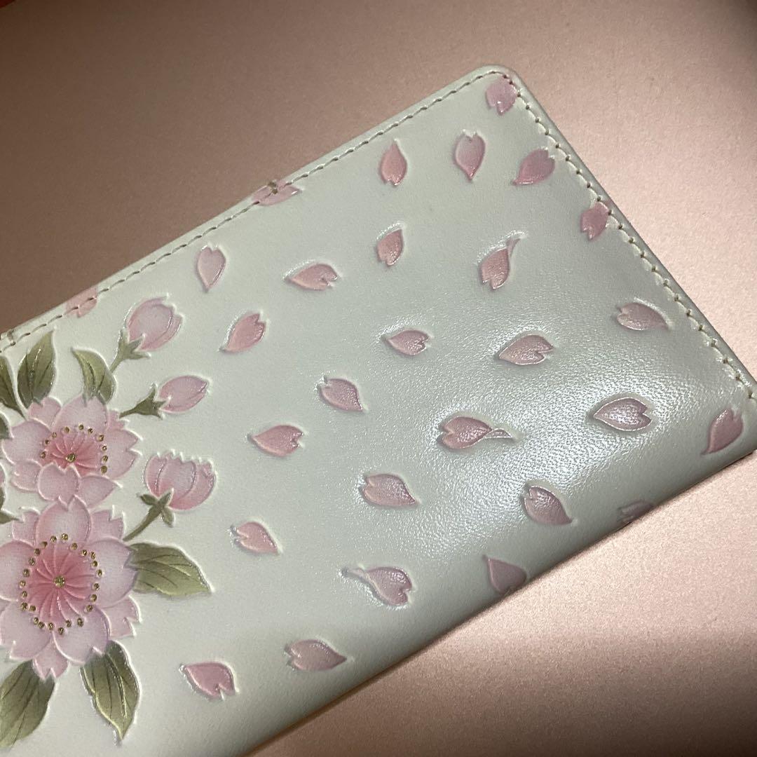 未使用 浅草文庫 スマホケース 八重桜 文庫革 - メルカリ