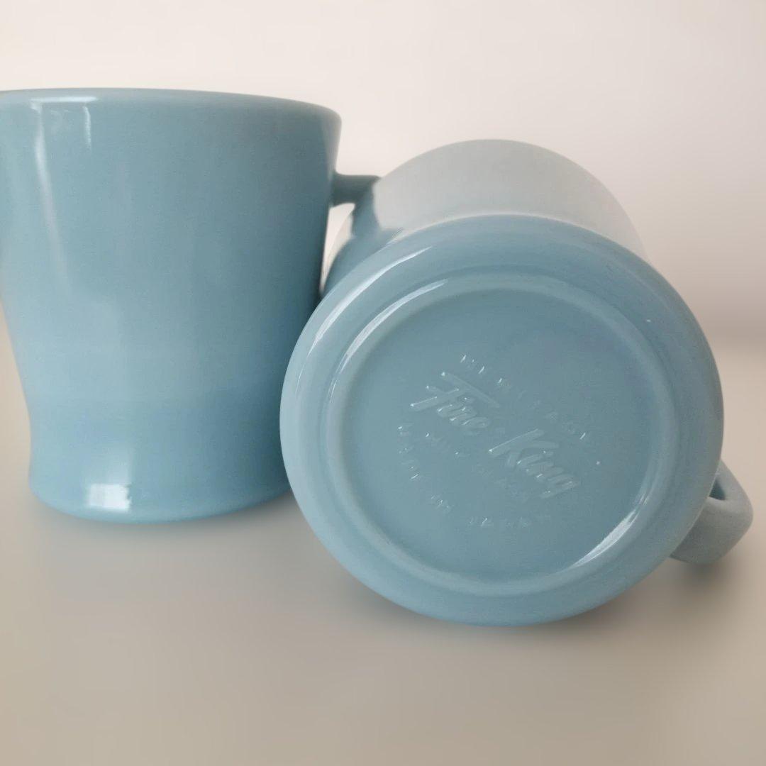 新品未使用 ファイヤーキング Dハンドルマグ ターコイズブルー 2個