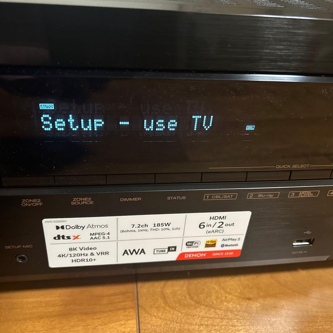 DENON デノン AVR-X2800HK 7.2ch AV 8K