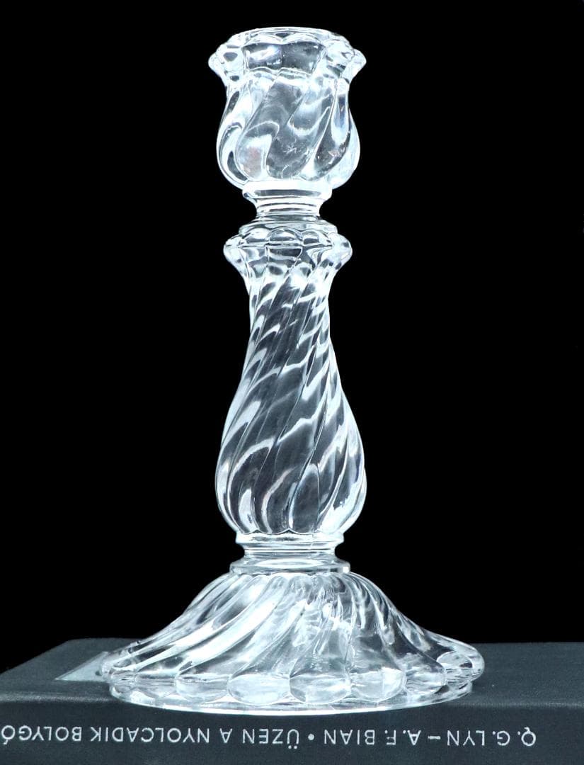 オールド・バカラ 1890年 キャンドルホルダー 18.5cm バンブー 燭台