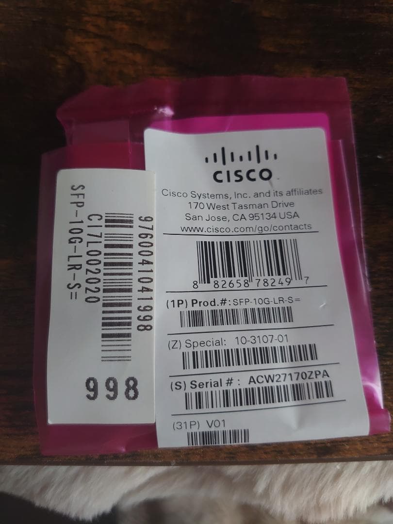 CISCO純正品 SFP-10G-LR-S= 10個セット Amazon.com: Cisco 10GBASE-LR SFP Module for 10- Gigabit Ethernet