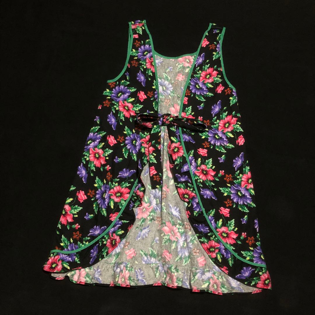 FEILER ポピーズ柄 コットンエプロン フェイラー ビンテージ 料理 昔