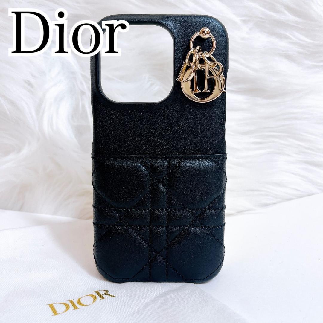 ✨未使用級✨Dior　LADY DIOR　iPhone15proケース　羊革 国内発送】 DIOR《Lady Dior》iPhone 15 / 15 Pro ケース (Dior