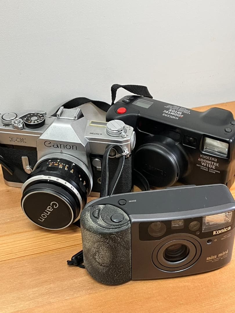 フィルムカメラ3台セット Canon Konica 京セラ ジャンク 動作未確認