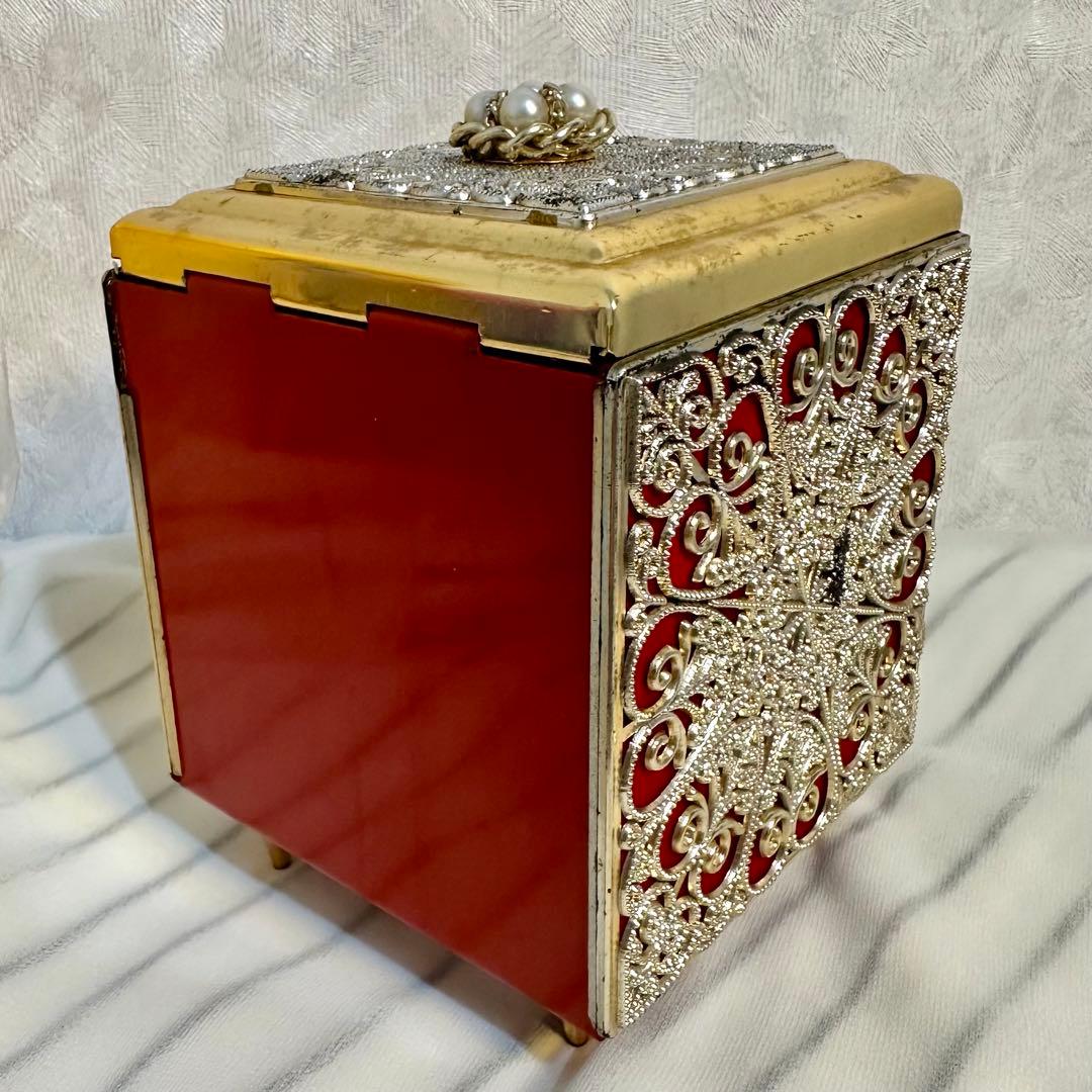 訳あり】ジュエリーボックス オルゴール アンティーク 昭和レトロ 宝石