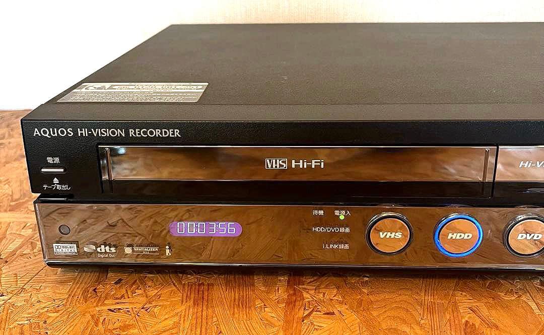 貴重VHS機能搭載SHARPシャープハイビジョンDVDレコーダーDV-ACV52