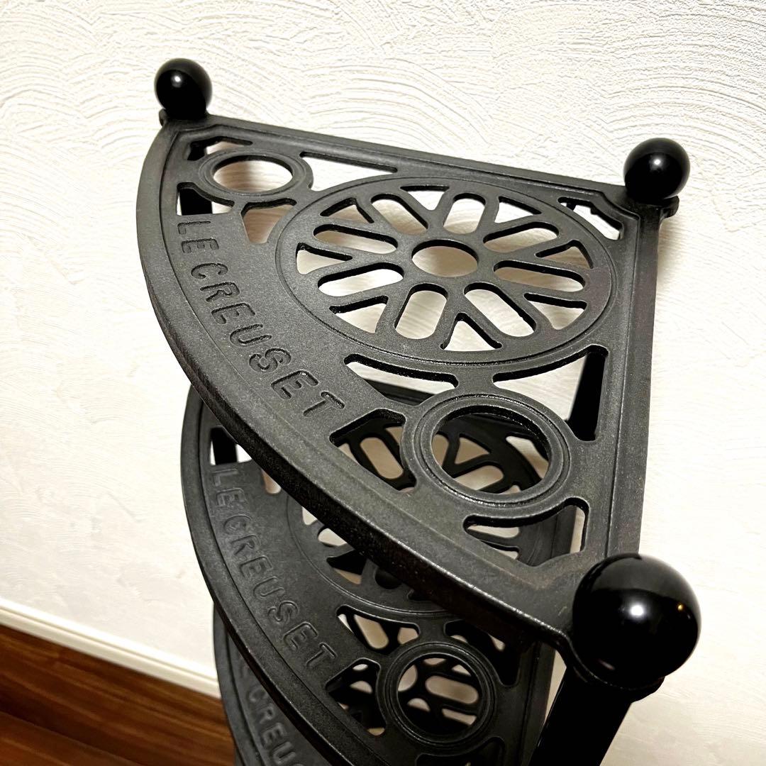 ルクルーゼ ポットスタンド 黒 マットブラック - メルカリ