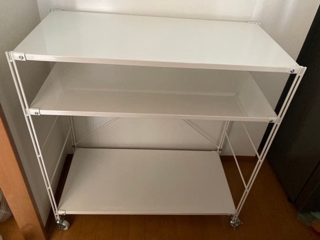 無印良品 スチールユニットシェルフ ホワイト 別売りキャスター付き