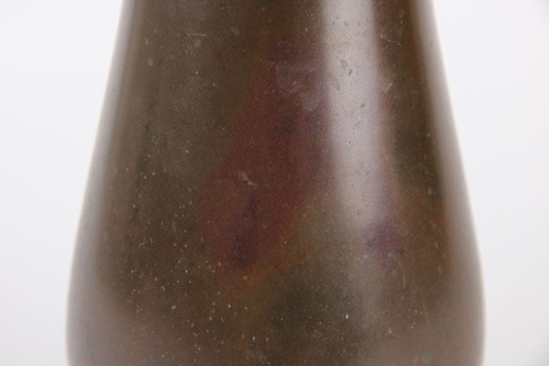 藏六造 饕餮文銅瓶 花瓶 青銅器写 唐金 花入 唐物写 遺古居 EL11-27