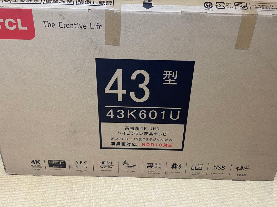 TCL 43型 43K601U 4K UHD液晶テレビ Amazon.co.jp: TCL 43V型 4K対応 液晶テレビ 43K601U HDR搭載 鮮やかな