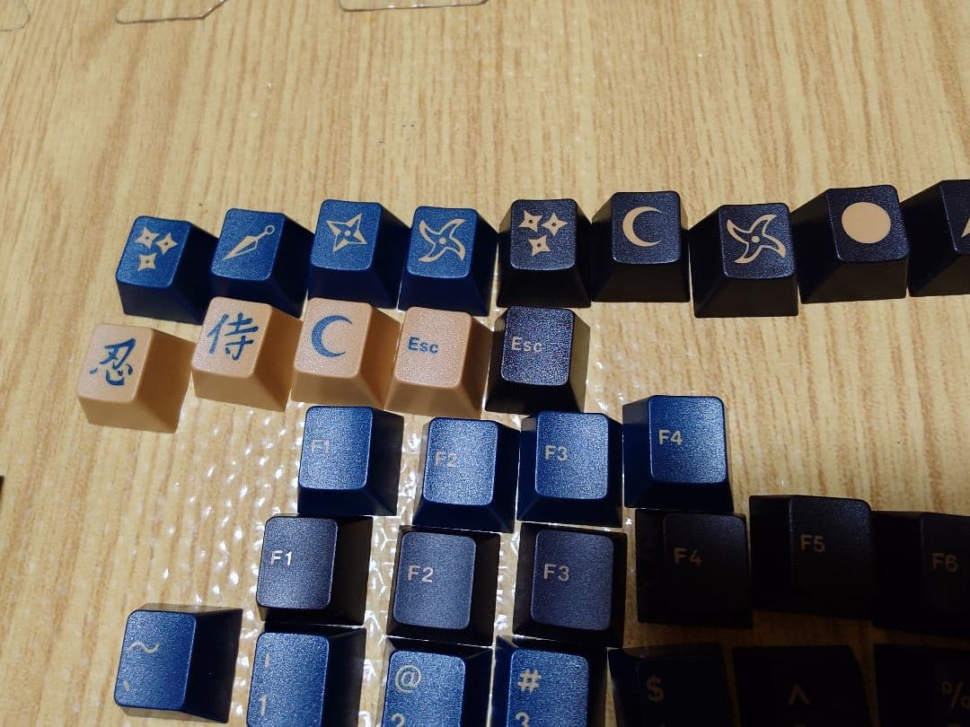 ラ*ロ様 GMK BLUE SAMURI キーキャップセット ABSダブルショッ