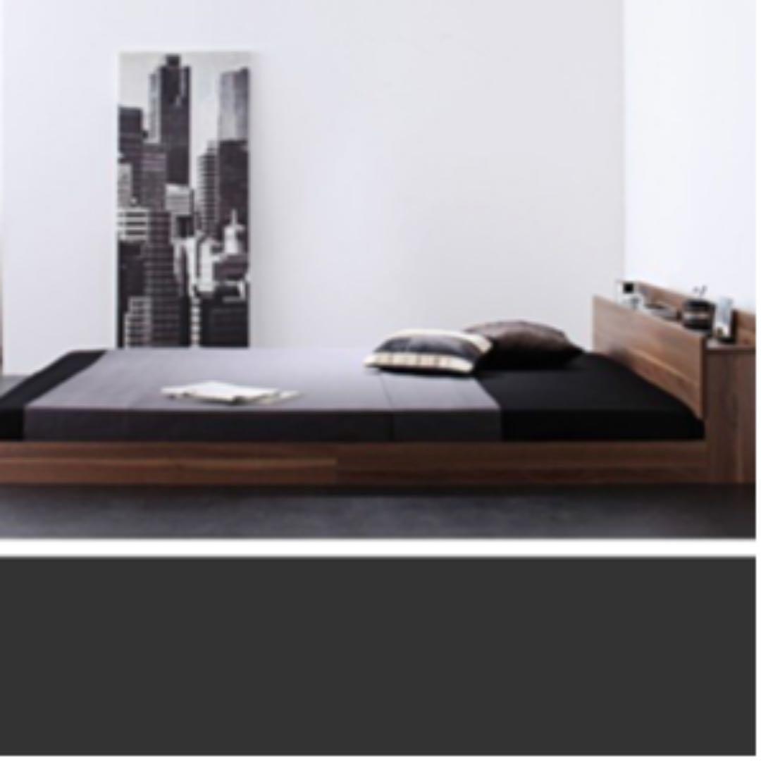 シングルベッド　ローベッド　フロアベッド　マットレス付 マットレス付ベッド フロアベッド ラティア＋圧縮ロールボンネルコイル