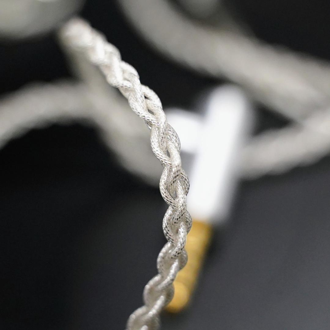 【1点のみ】7N粒子単結晶銅銀メッキ リッツ構造　IE500 4.4mm L字