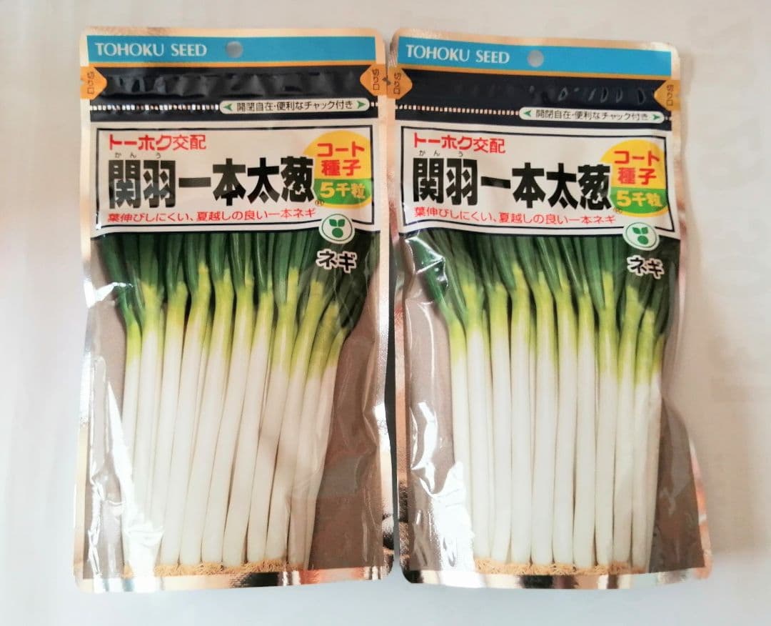 今期物 ネギ種 関羽一本太 ペレット5000粒×2袋セット① トーホク種苗