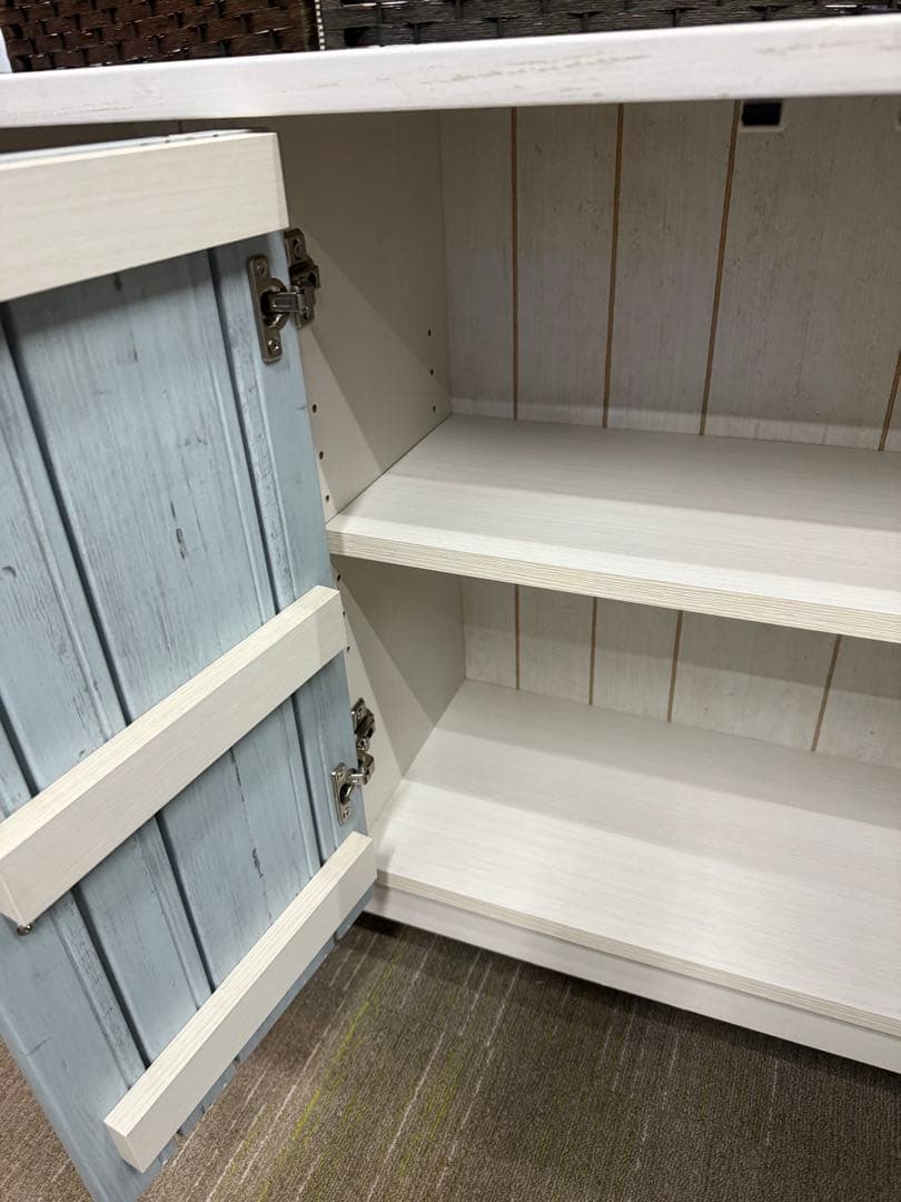 洗浄消毒作業済】ニトリ キャビネット マリーナ SEA7085DWW&BL - メルカリ