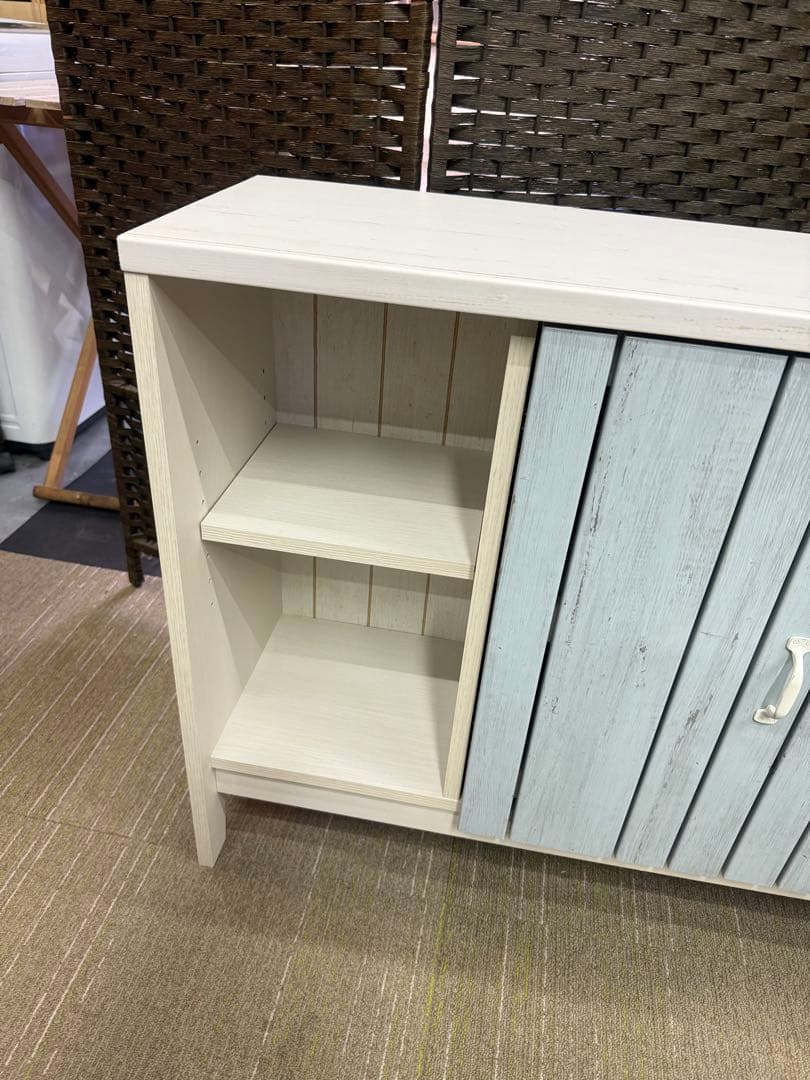 洗浄消毒作業済】ニトリ キャビネット マリーナ SEA7085DWW&BL - メルカリ