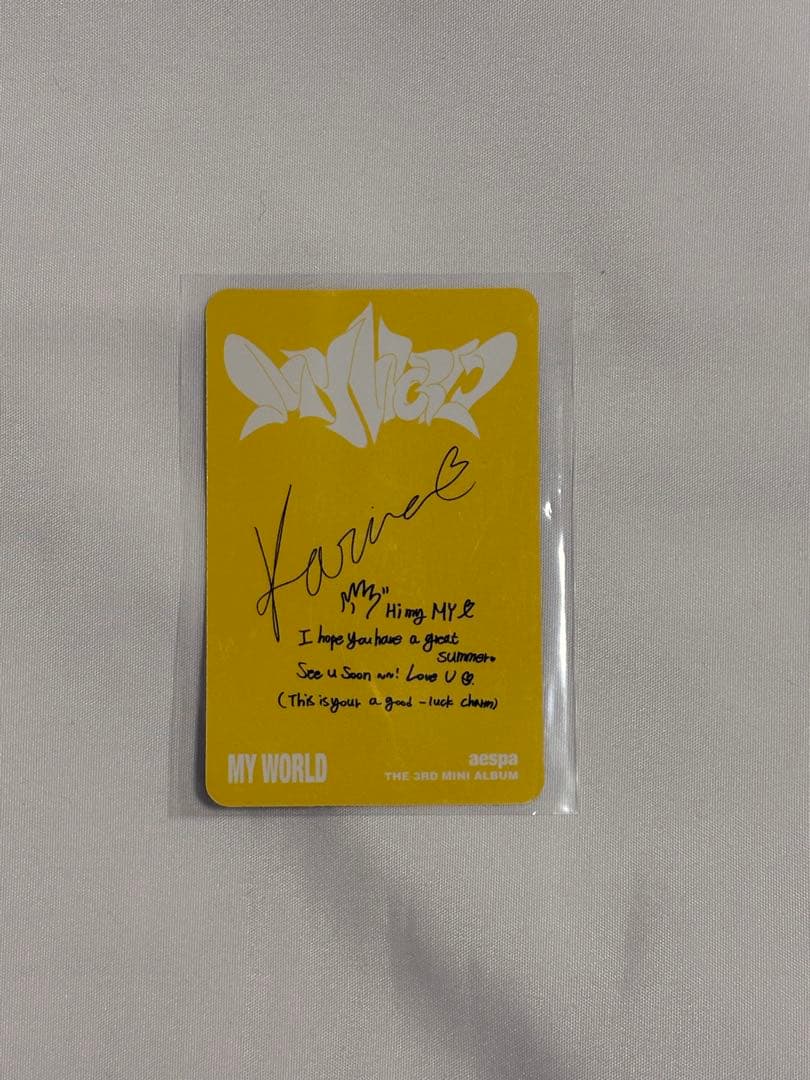 aespa カリナ myworld target トレカ - メルカリ