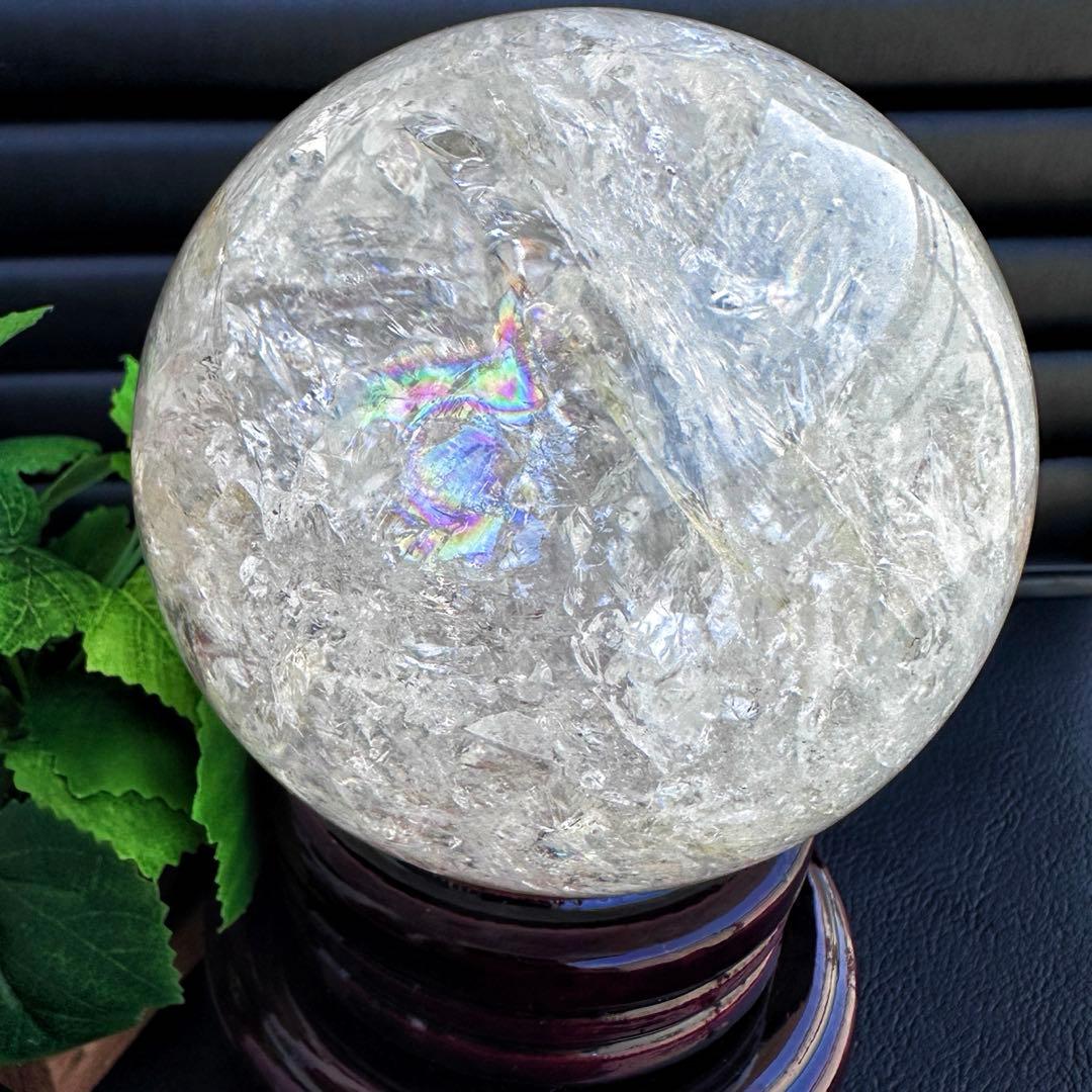 爆レア❗️アゼツライト☆レインボー☆ヒマラヤ水晶 丸玉☆虹☆パワー