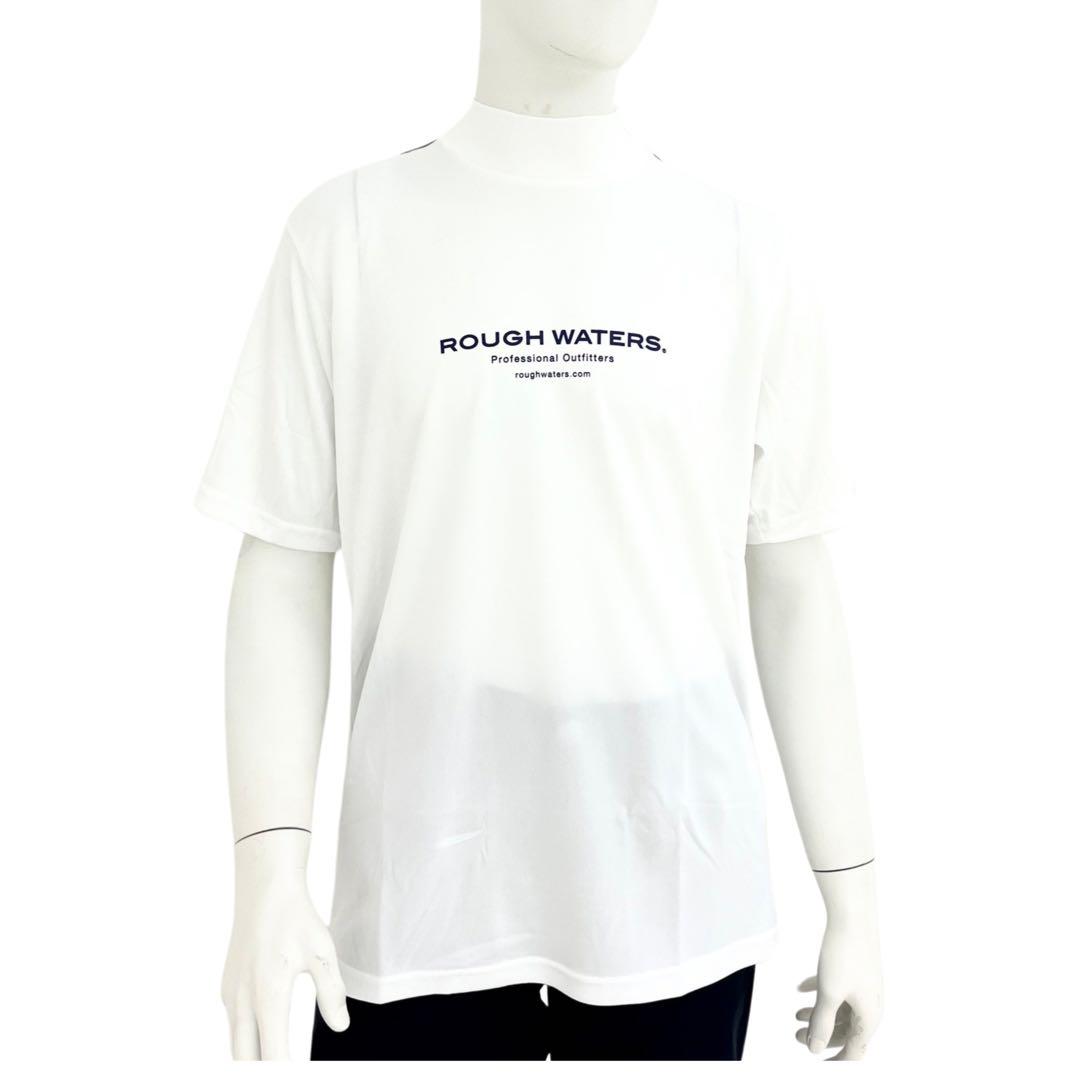 エリートグリップ　ROUGHWATERS 半袖モックネック　ホワイト　LL 楽天市場】【モックネック半袖 】 ゴルフウエア 半袖シャツ メンズ