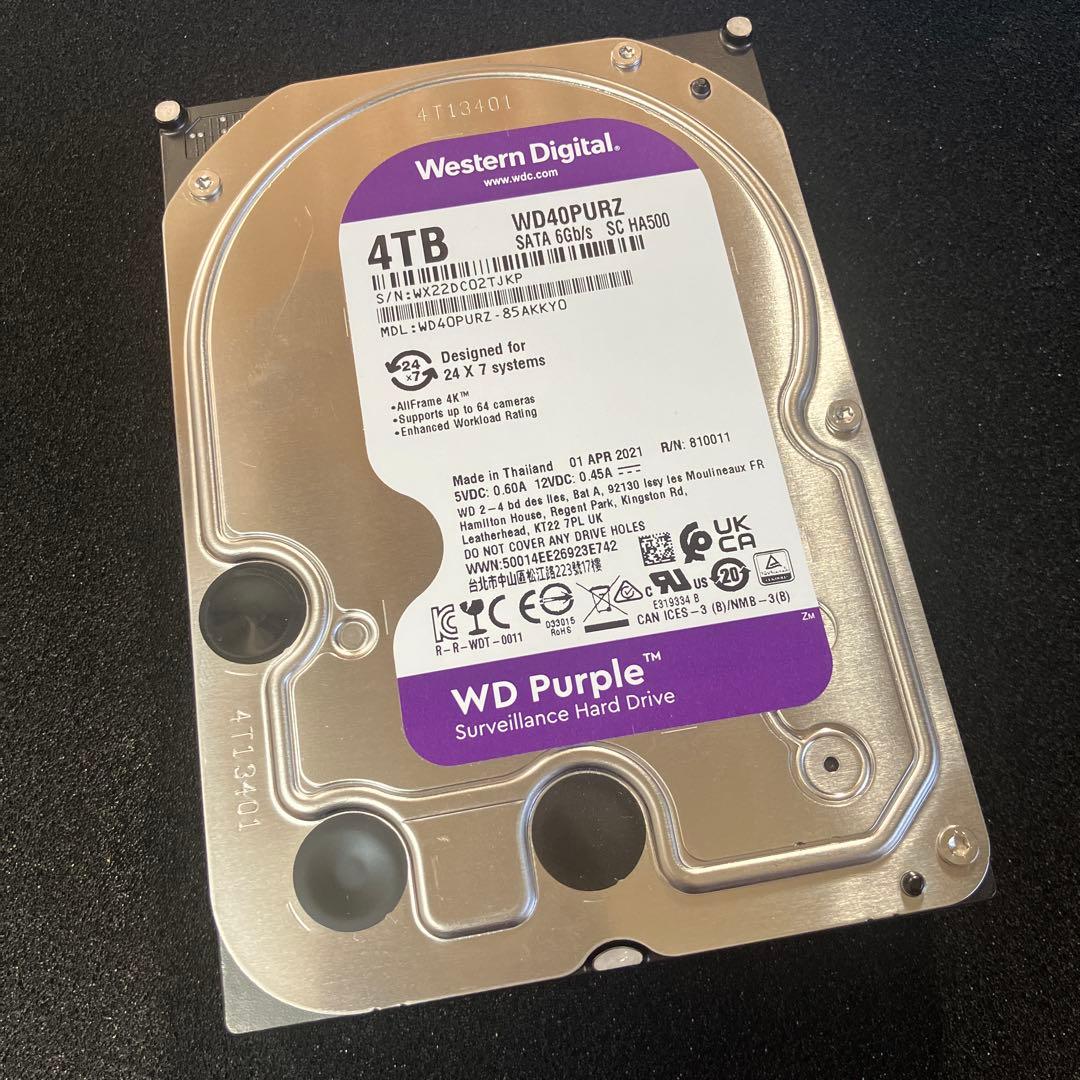 内蔵型ハードディスクドライブ Western Digital WD40PURZ 4TB HDD Amazon.com: WD Purple 4TB Surveillance Hard Disk Drive - 5400 RPM
