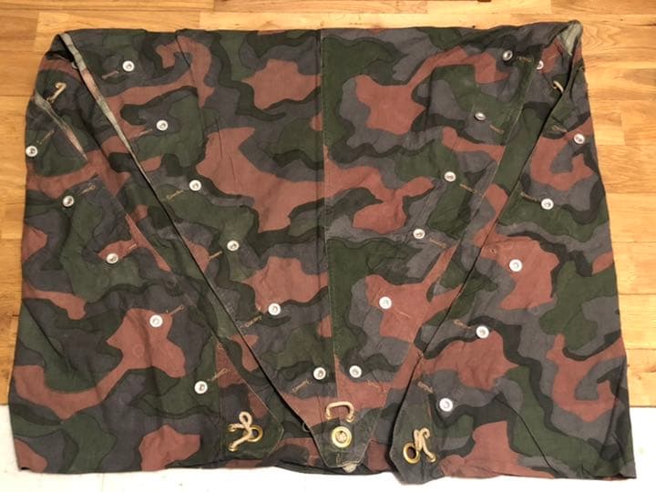 軍幕屋】超希少☆ノルウェー軍幕カモ☆4枚組☆ポールペグフルセット