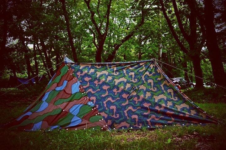 軍幕屋】超希少☆ノルウェー軍幕カモ☆4枚組☆ポールペグフルセット