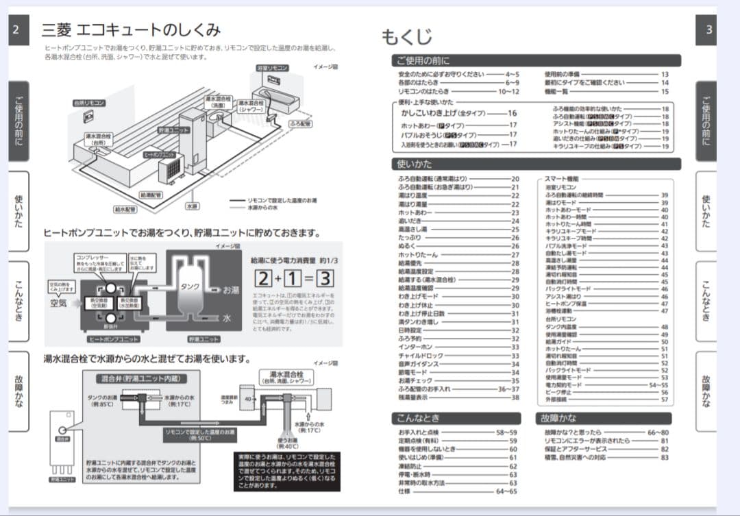 三菱 エコキュート ヒートポンプユニット 家庭用 小売店 店舗 お湯 湯