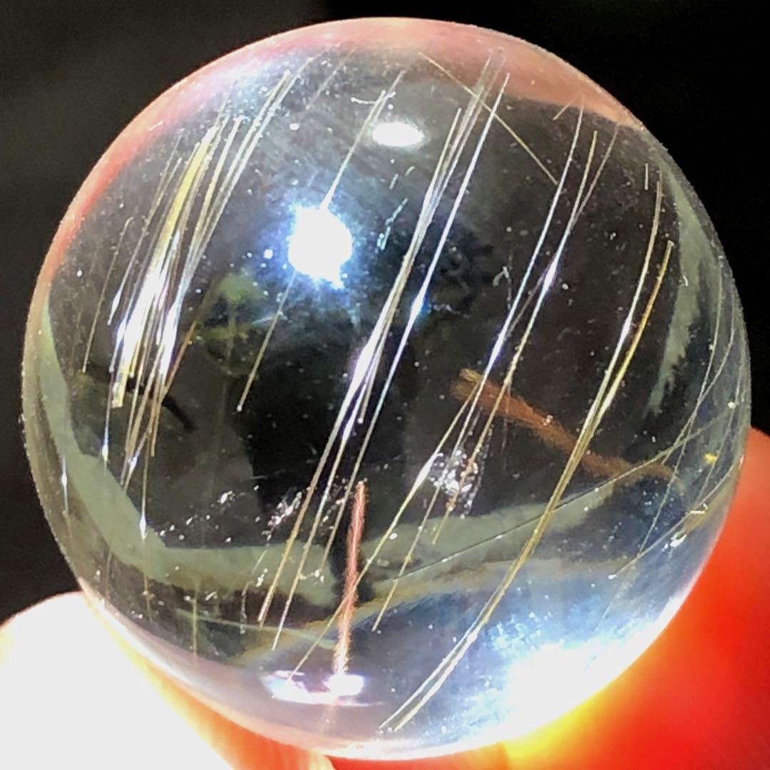 ☆別格高級品質！帝王秘宝②！極美！シルバー ルチル 丸玉　スフィア ☆別格高級品質！帝王秘宝②！極美！シルバー ルチル 丸玉 スフィア