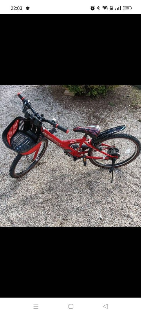 P　ブリヂストン　ジュニアスポーツ赤自転車　22インチ　美品 BRIDGESTONE（ブリヂストン） EXPRESS Jr エクスプレスジュニア 22