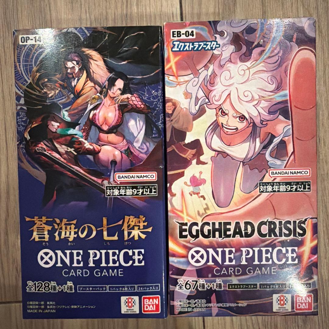 ワンピースカード エッグヘッドクライシス 、蒼海の七傑 各1box テープ