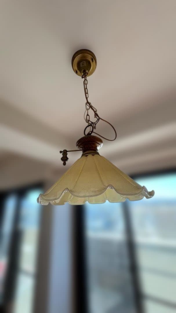 希少】yamagiwa ヤマギワ 1灯 ペンダントライト ヴィンテージ ガラス