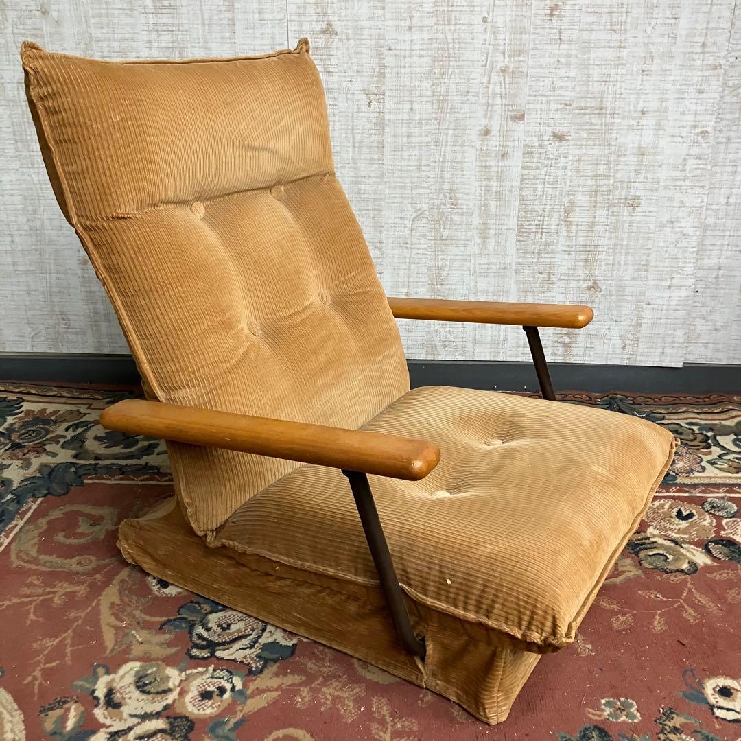 ②国産ビンテージ 昭和レトロ OSLO オスロ コーデュロイリクライニング