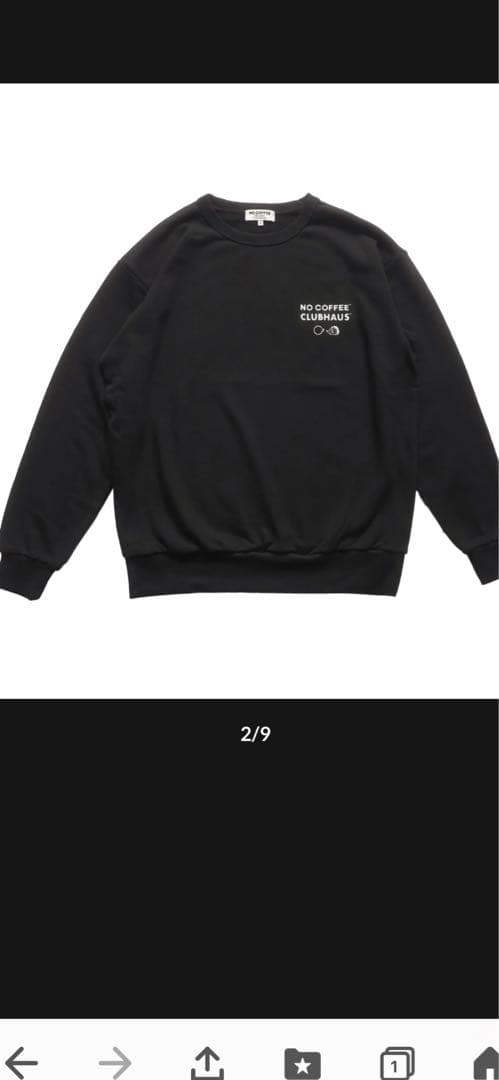 NO COFFEE × CLUBHAUS CREW SWEAT SHIRT