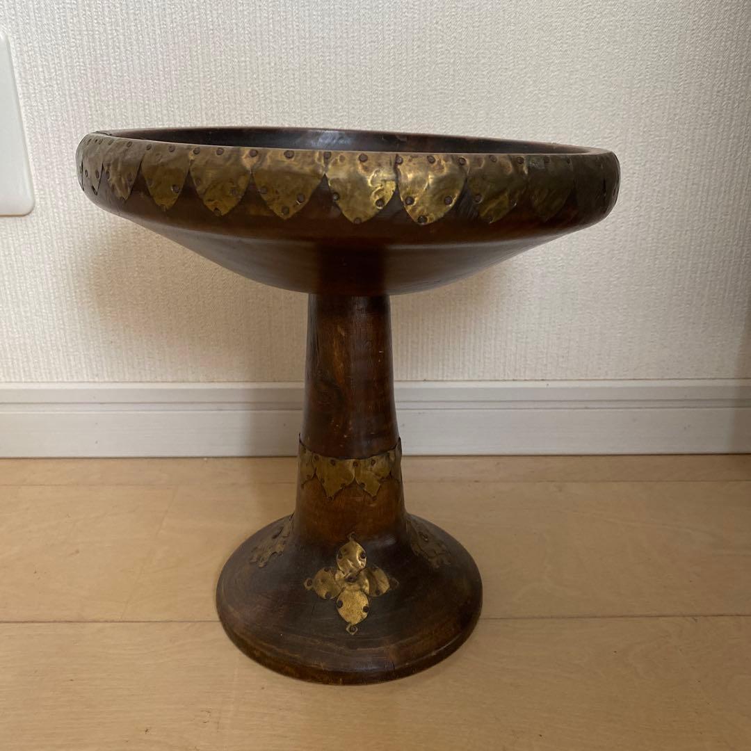 木製高脚皿 金属装飾付き へらぶな専門店 松岡釣具 MFC ONLINE SHOP へら竿 へら鮒釣具多数！