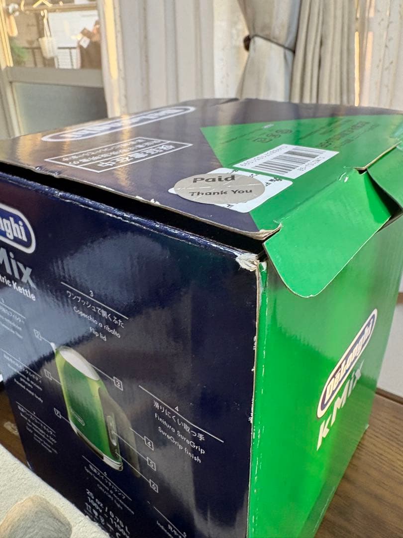 DeLonghi kMix 電気ケトル グリーン 0.75L【廃盤カラー】