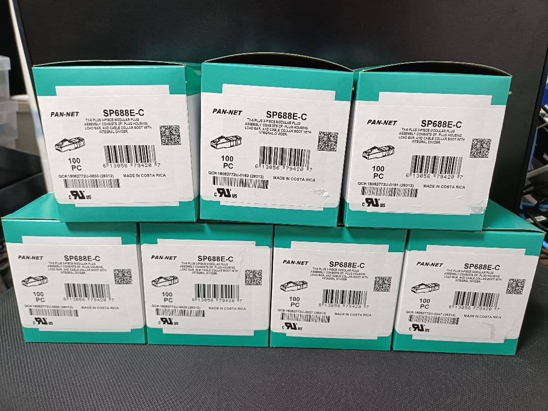 パンドウィット　 SP688E-C　7箱 Cat.6配線に最適なモジュラープラグ SP688E-C｜PANDUIT｜GOYOU （ゴヨー）