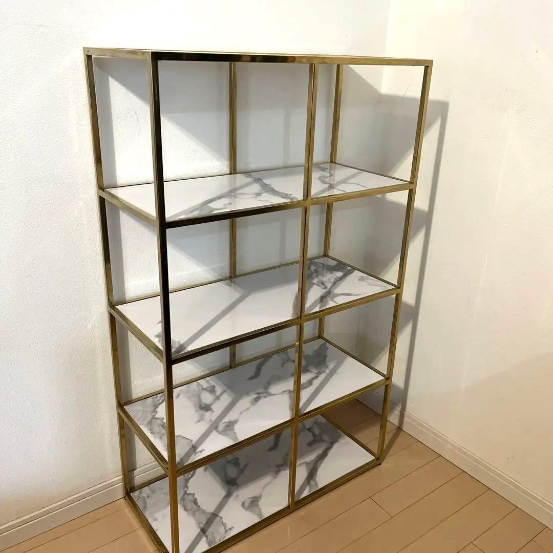 フランフラン　シェルフ　ゴールド　レーヌ　2L ラック　大理石柄 レーヌ シェルフ 2 L | Francfranc（フランフラン）公式通販 家具