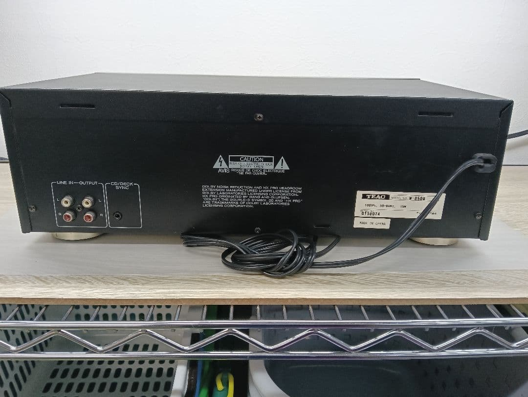 動作品】TEAC W-850R カセットデッキ ブラック - メルカリ