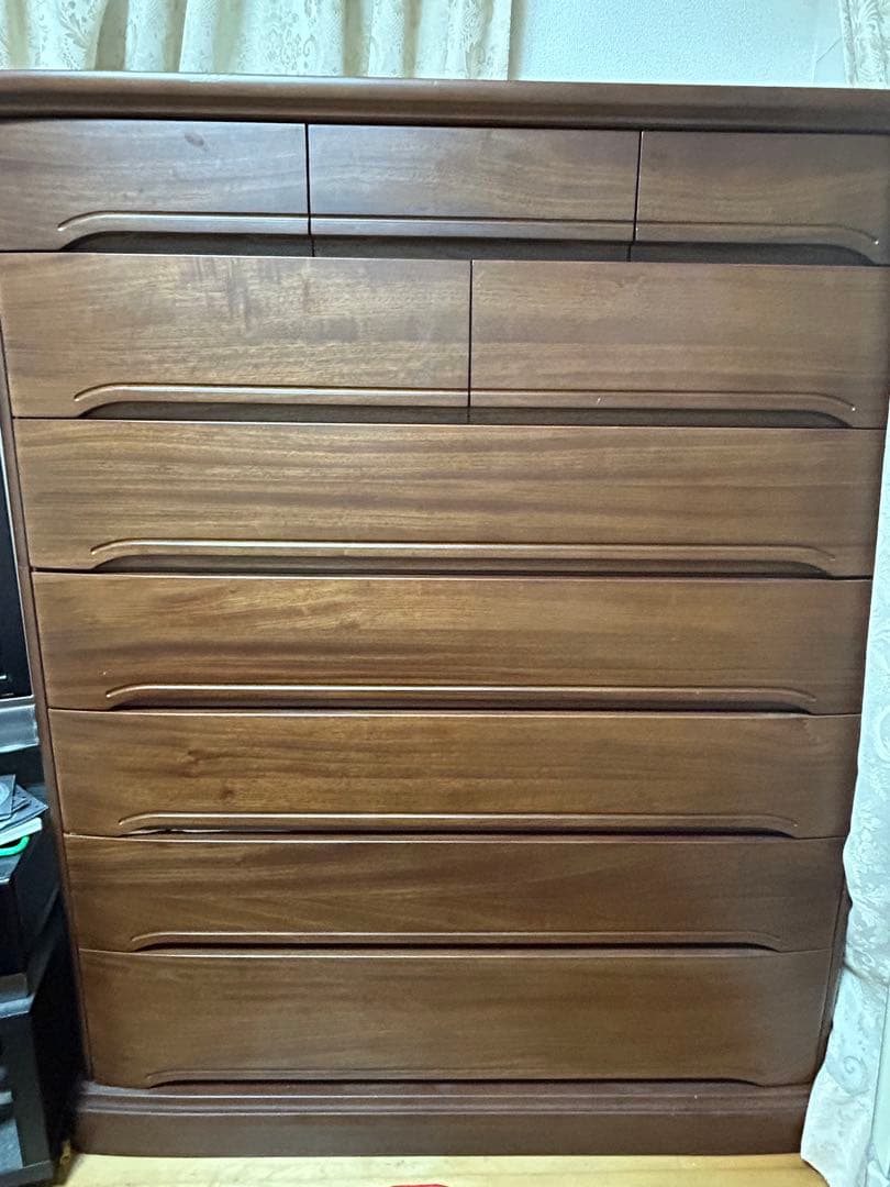 【最終値下げ】木製ブラウンチェスト タンス 7段　 縦132横105奥行45cm 最終値下げ】木製ブラウンチェスト タンス 7段 縦132横105奥行45cm
