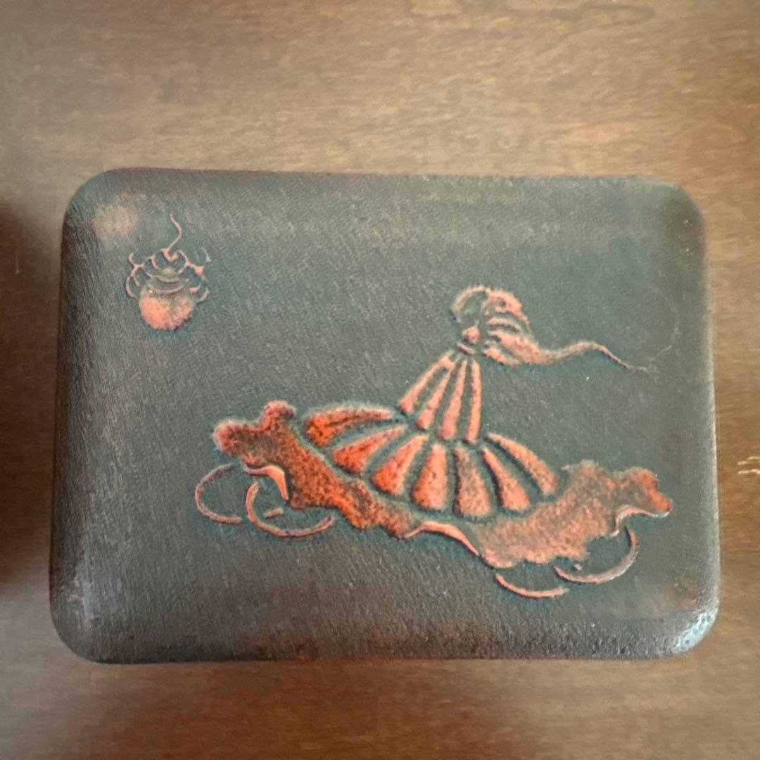 昭和レトロ 漆器 三段重 重箱 角重 民芸文様 蓋なしあり 宝箱 シール