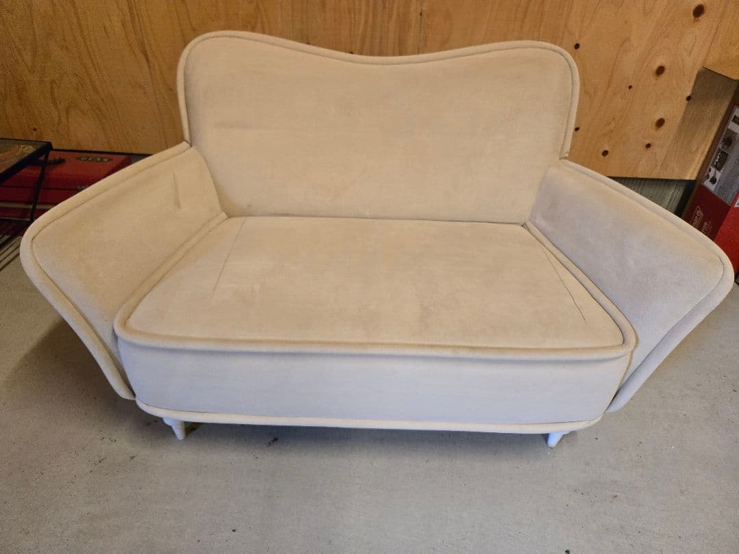 Francfranc 2人掛けソファ ベルベット ベロア フランフラン レトロ